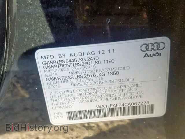 2012 AUDI Q5 - VIN: WA1LFAFP4CA067229 - Фото 10