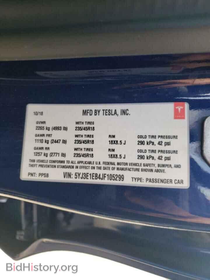 2018 TESLA MODEL 3 - VIN: 5YJ3E1EB4JF105299 - Фото 10