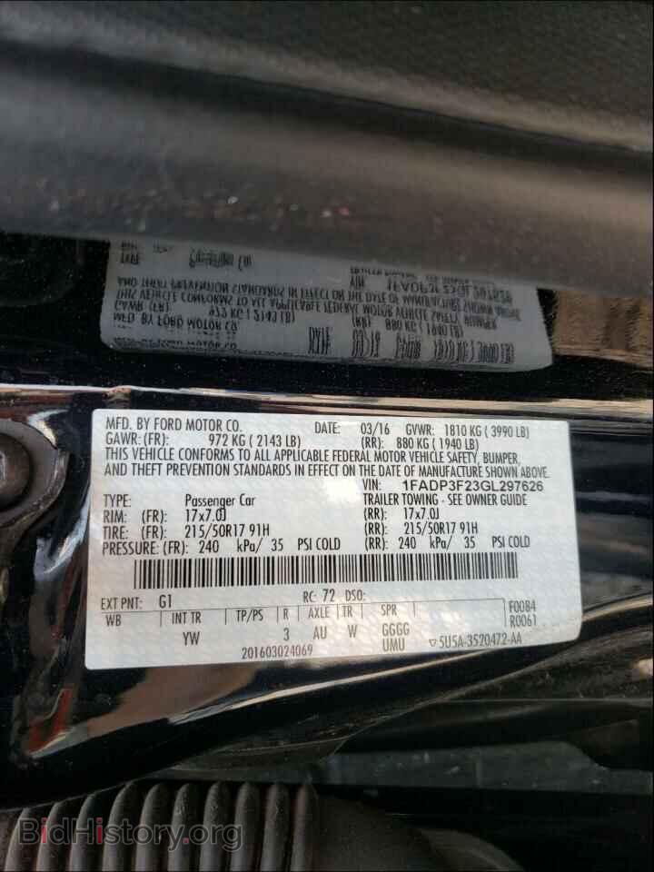 2016 FORD FOCUS - VIN: 1FADP3F23GL297626 - Photo 10