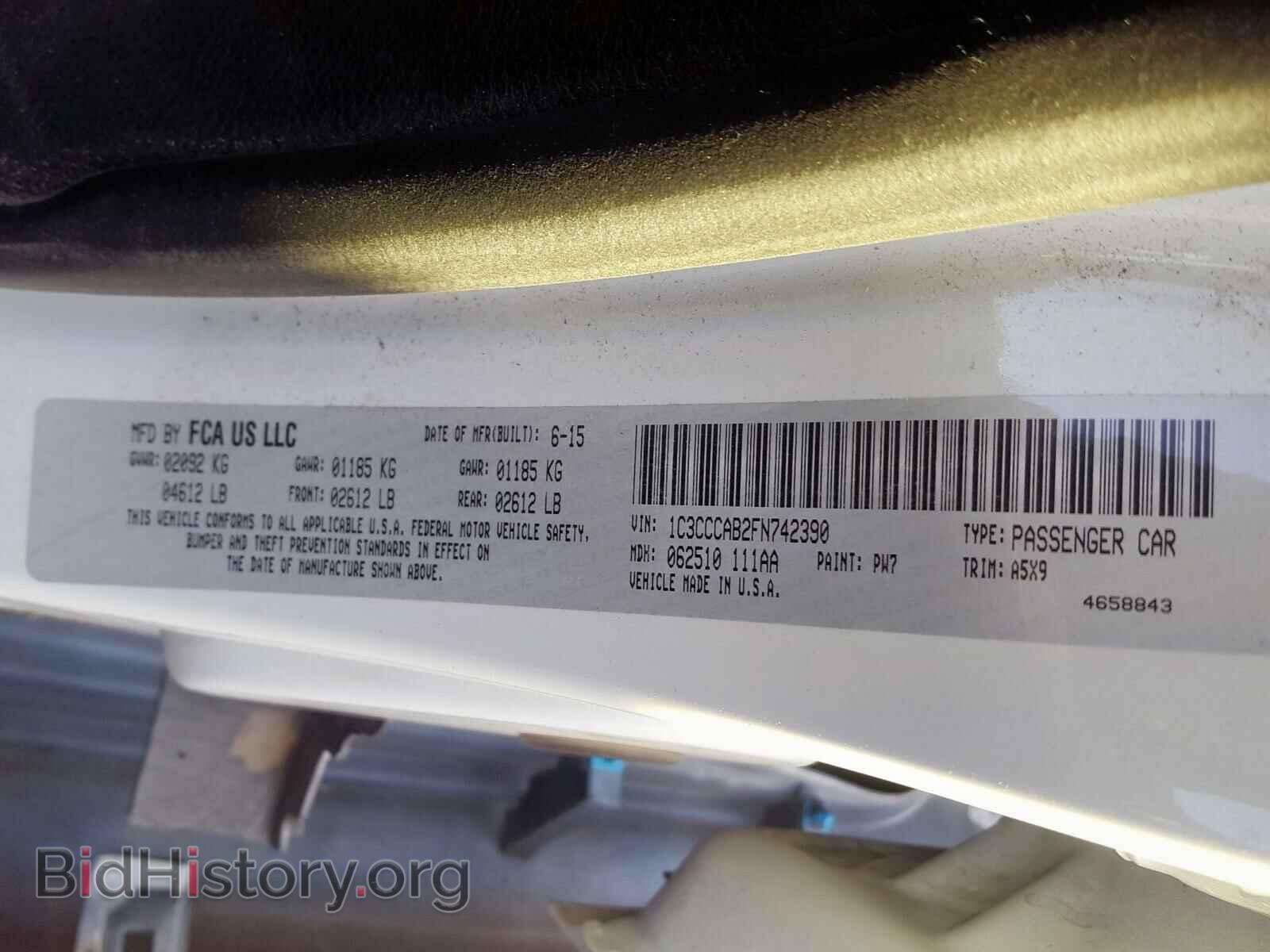 2015 CHRYSLER 200 - VIN: 1C3CCCAB2FN742390 - Photo 10