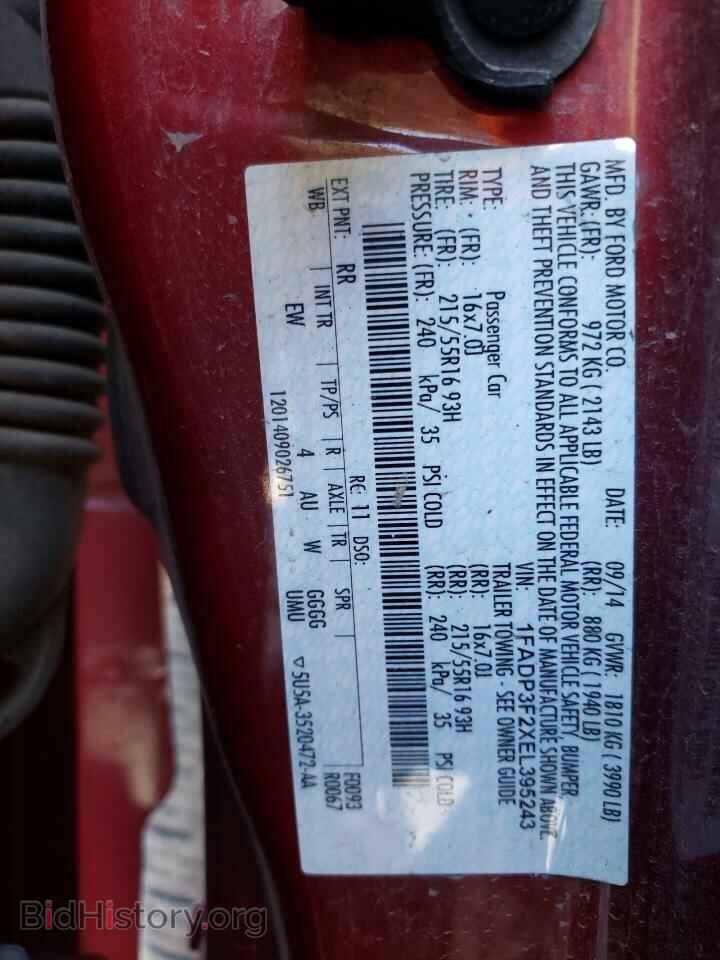 2014 FORD FOCUS - VIN: 1FADP3F2XEL395243 - Фото 10