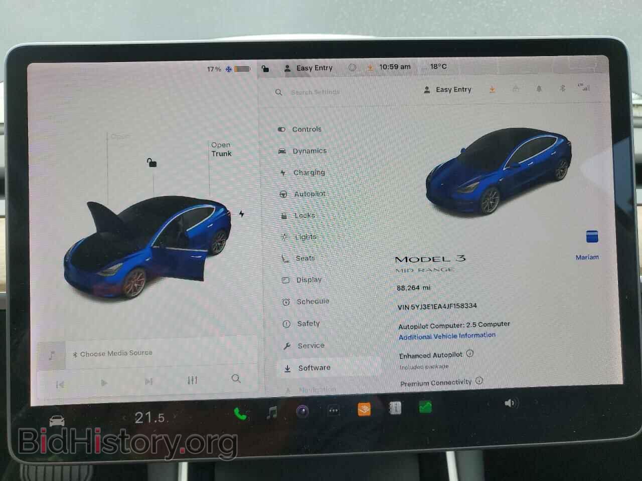 2018 TESLA MODEL 3 - VIN: 5YJ3E1EA4JF158334 - Photo 9