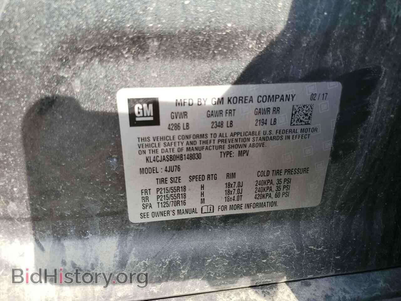 2017 BUICK ENCORE - VIN: KL4CJASB0HB148030 - Photo 13