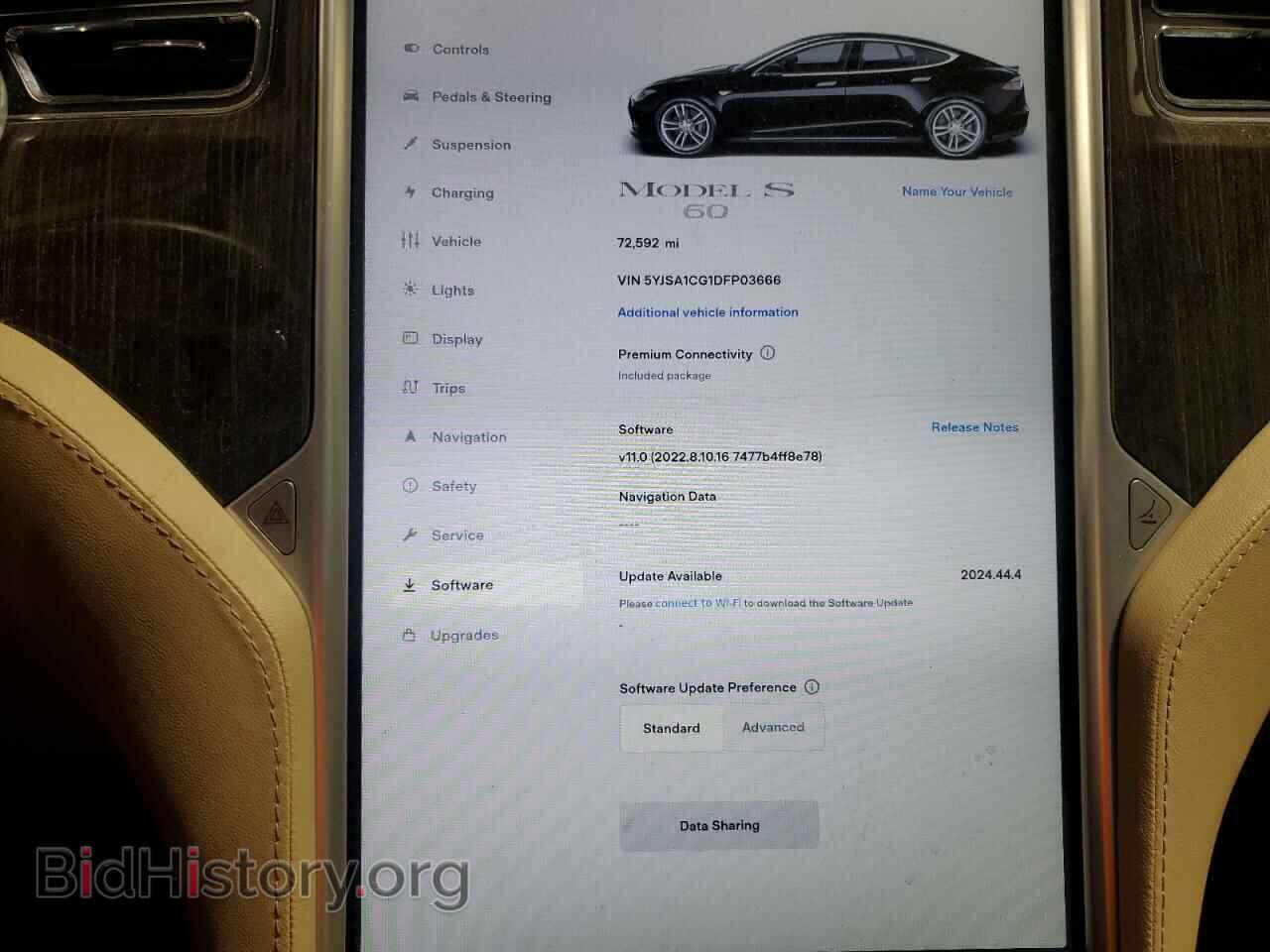 2013 TESLA MODEL S - VIN: 5YJSA1CG1DFP03666 - Photo 9