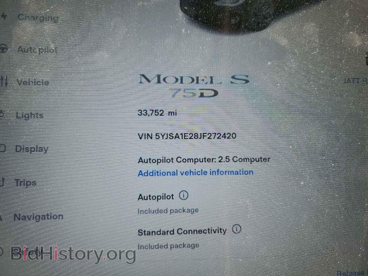 2018 TESLA MODEL S - VIN: 5YJSA1E28JF272420 - Фото 9