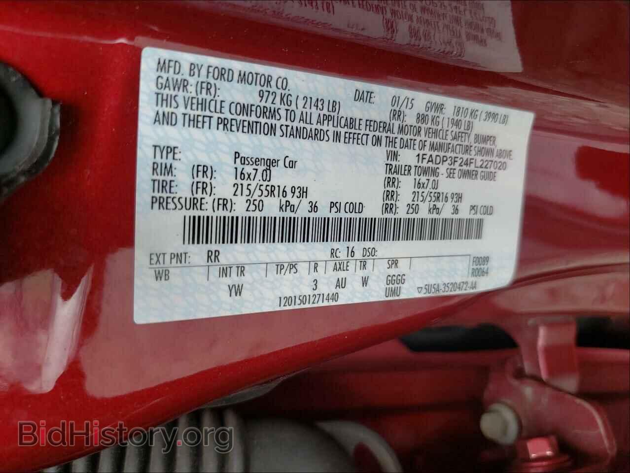 2015 FORD FOCUS - VIN: 1FADP3F24FL227020 - Фото 10
