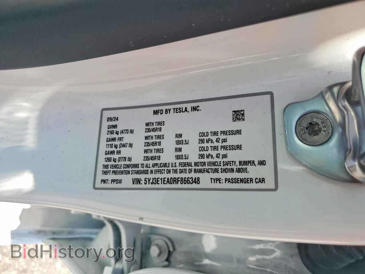 2024 TESLA MODEL 3 - VIN: 5YJ3E1EA0RF866348 - Photo 12