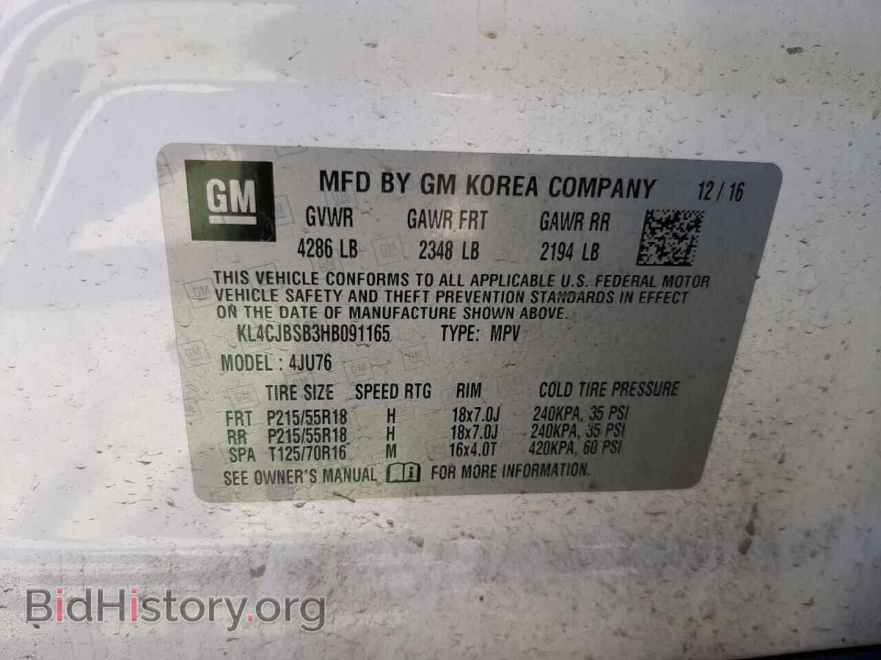 2017 BUICK ENCORE - VIN: KL4CJBSB3HB091165 - Photo 10