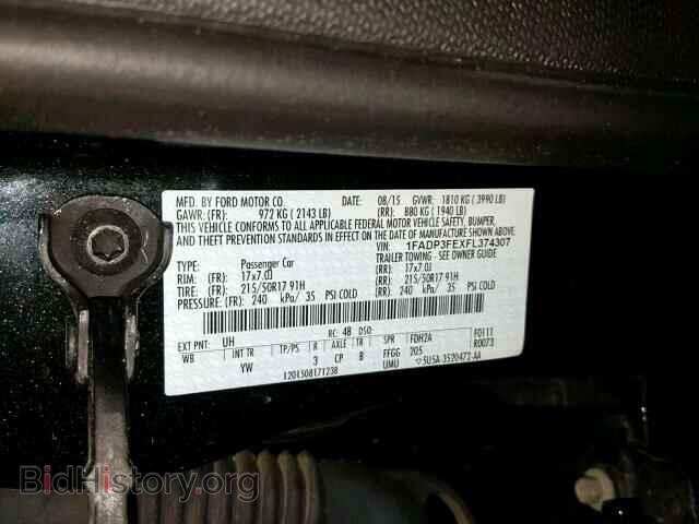 2015 FORD FOCUS - VIN: 1FADP3FEXFL374307 - Фото 10