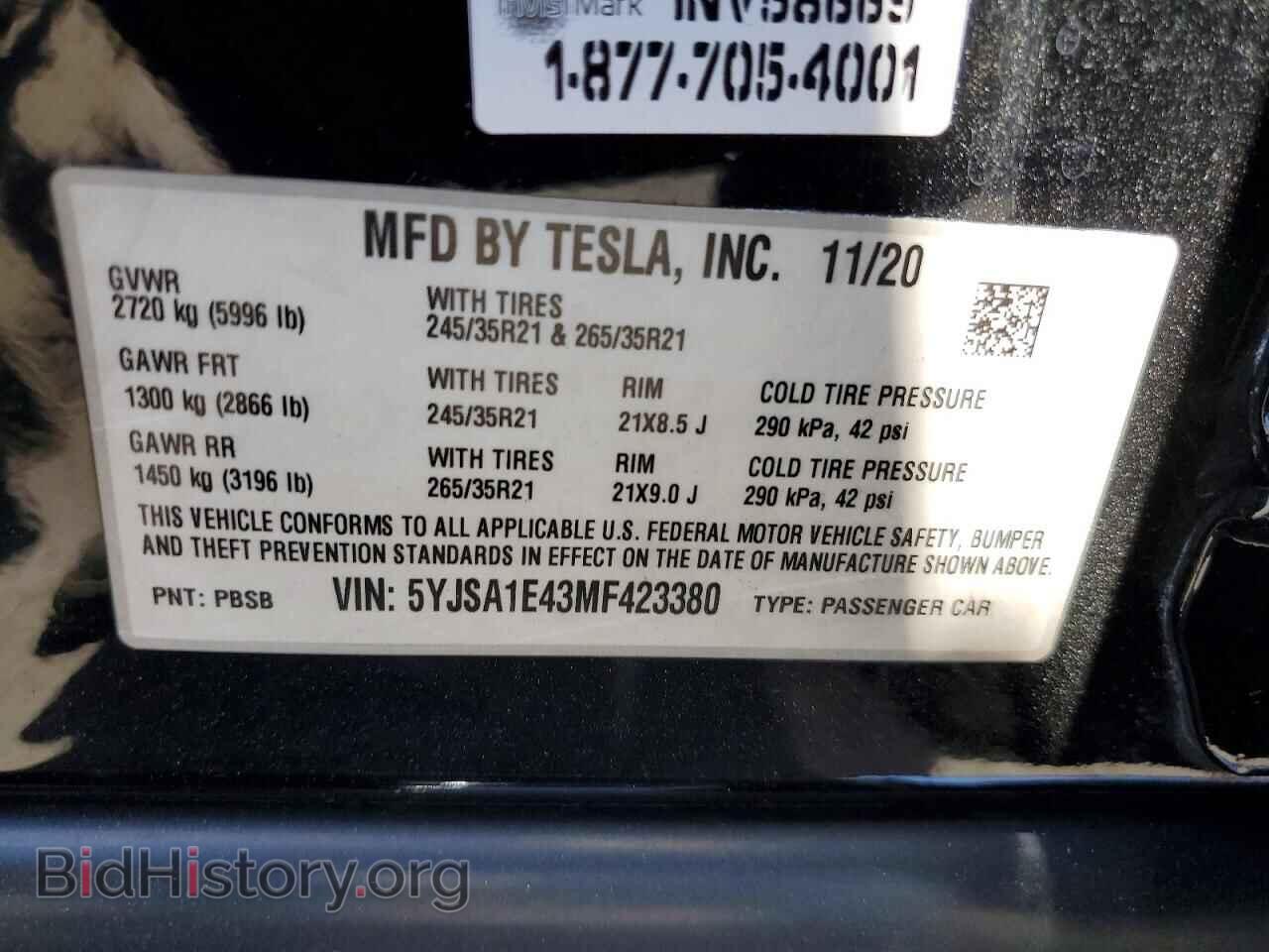 2021 TESLA MODEL S - VIN: 5YJSA1E43MF423380 - Photo 12
