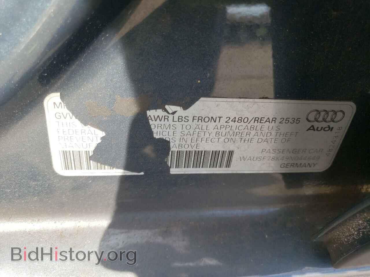 2009 AUDI A4 - VIN: WAUSF78K49N044649 - Фото 10
