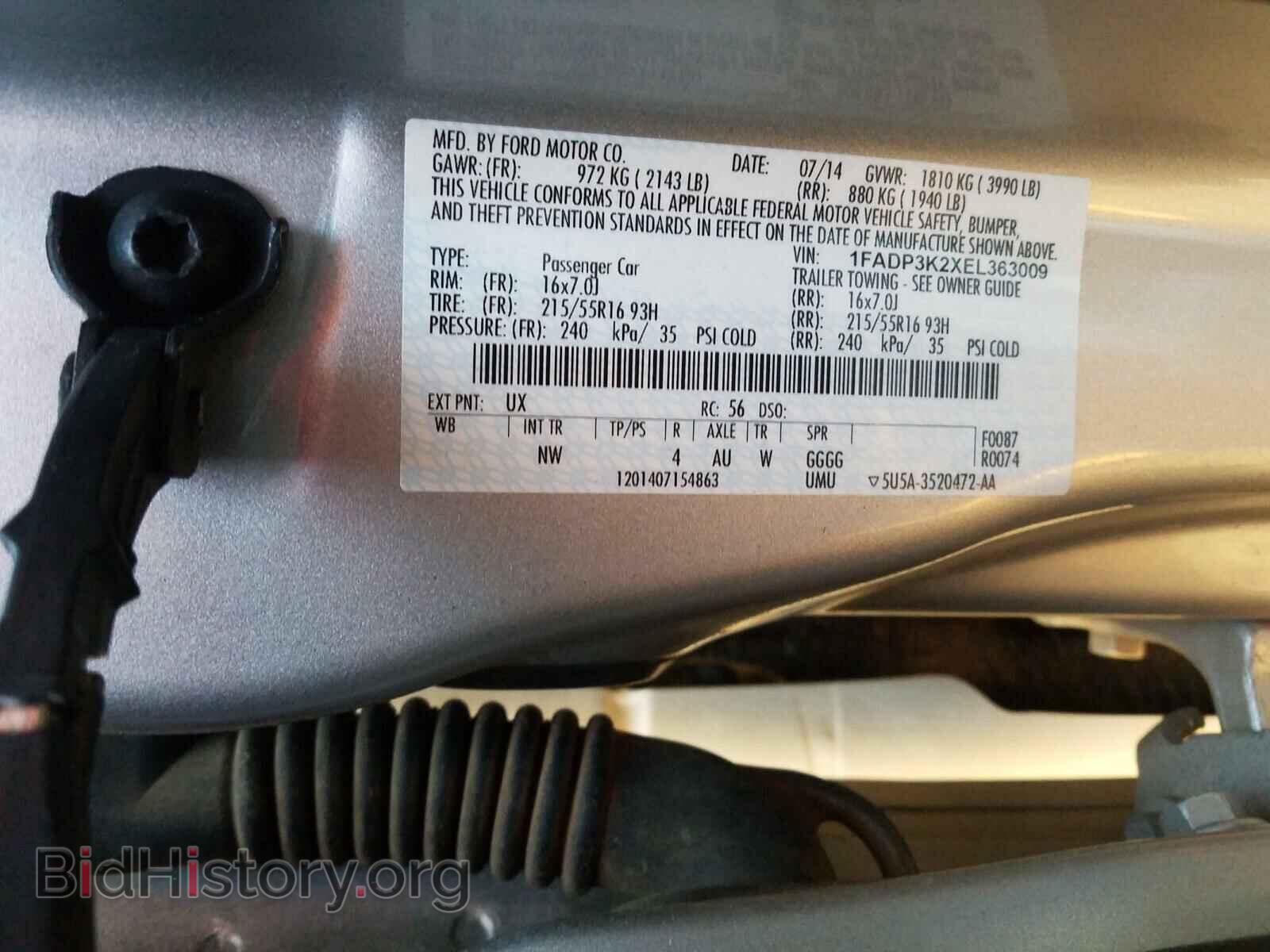 2014 FORD FOCUS - VIN: 1FADP3K2XEL363009 - Photo 10