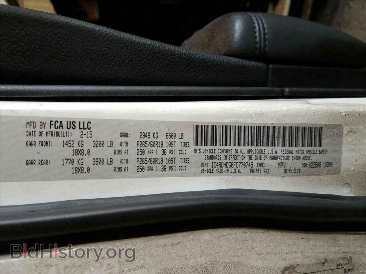 2015 DODGE DURANGO - VIN: 1C4RDHDG6FC770745 - Photo 10