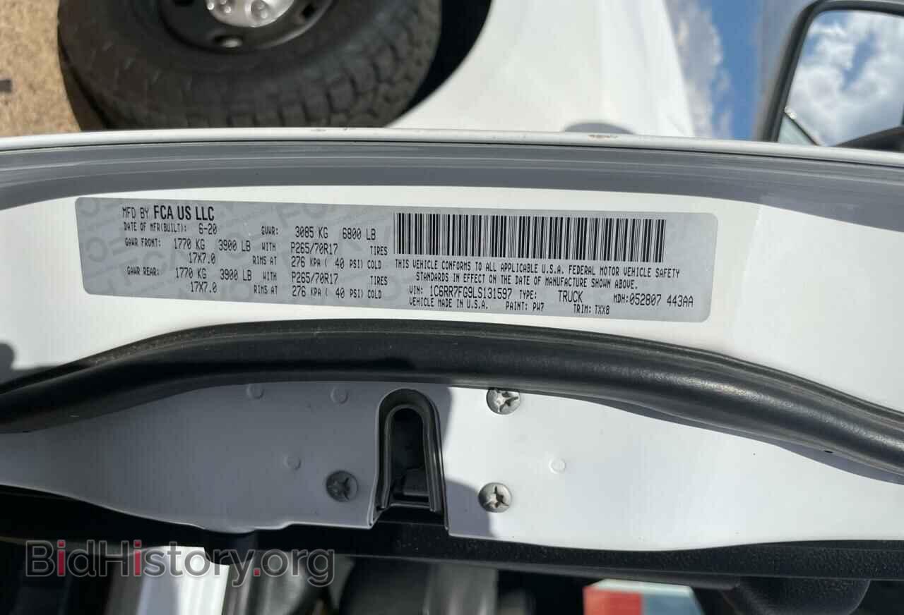 2020 RAM 1500 - VIN: 1C6RR7FG9LS131597 - Фото 10