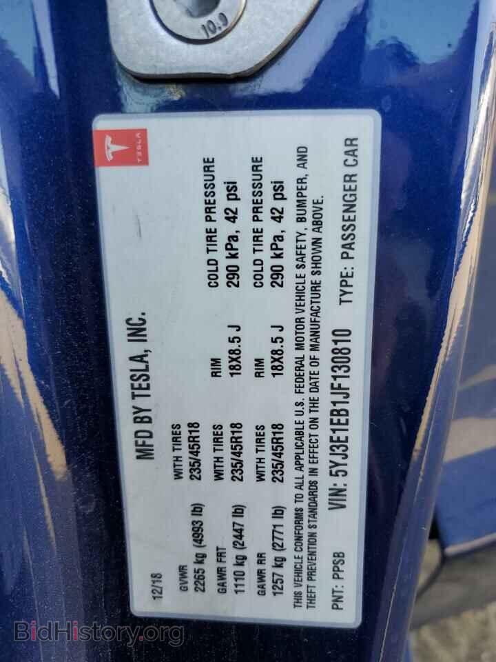 2018 TESLA MODEL 3 - VIN: 5YJ3E1EB1JF130810 - Фото 13