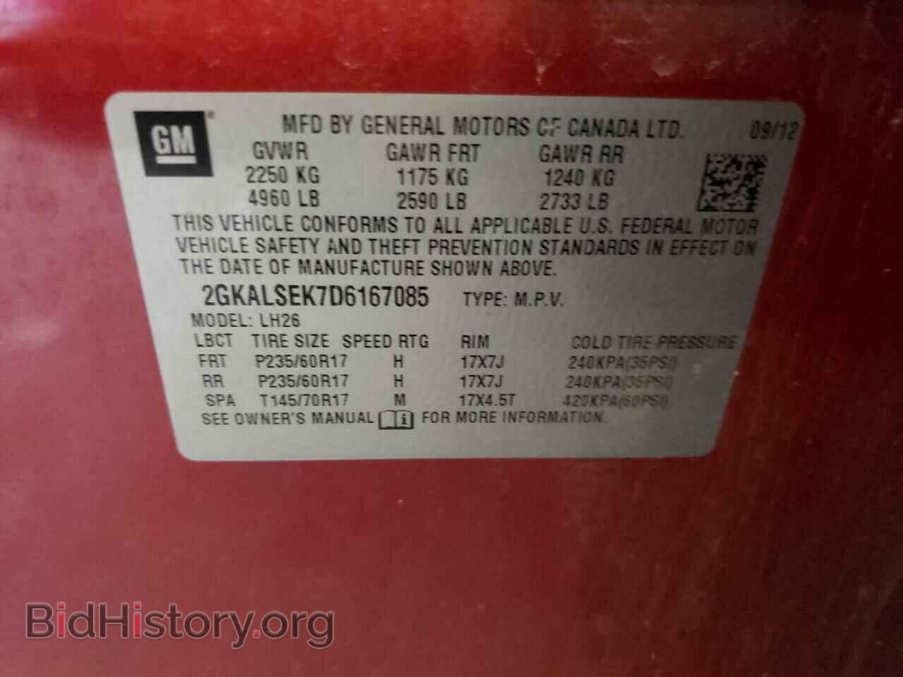 2013 GMC TERRAIN - VIN: 2GKALSEK7D6167085 - Photo 10