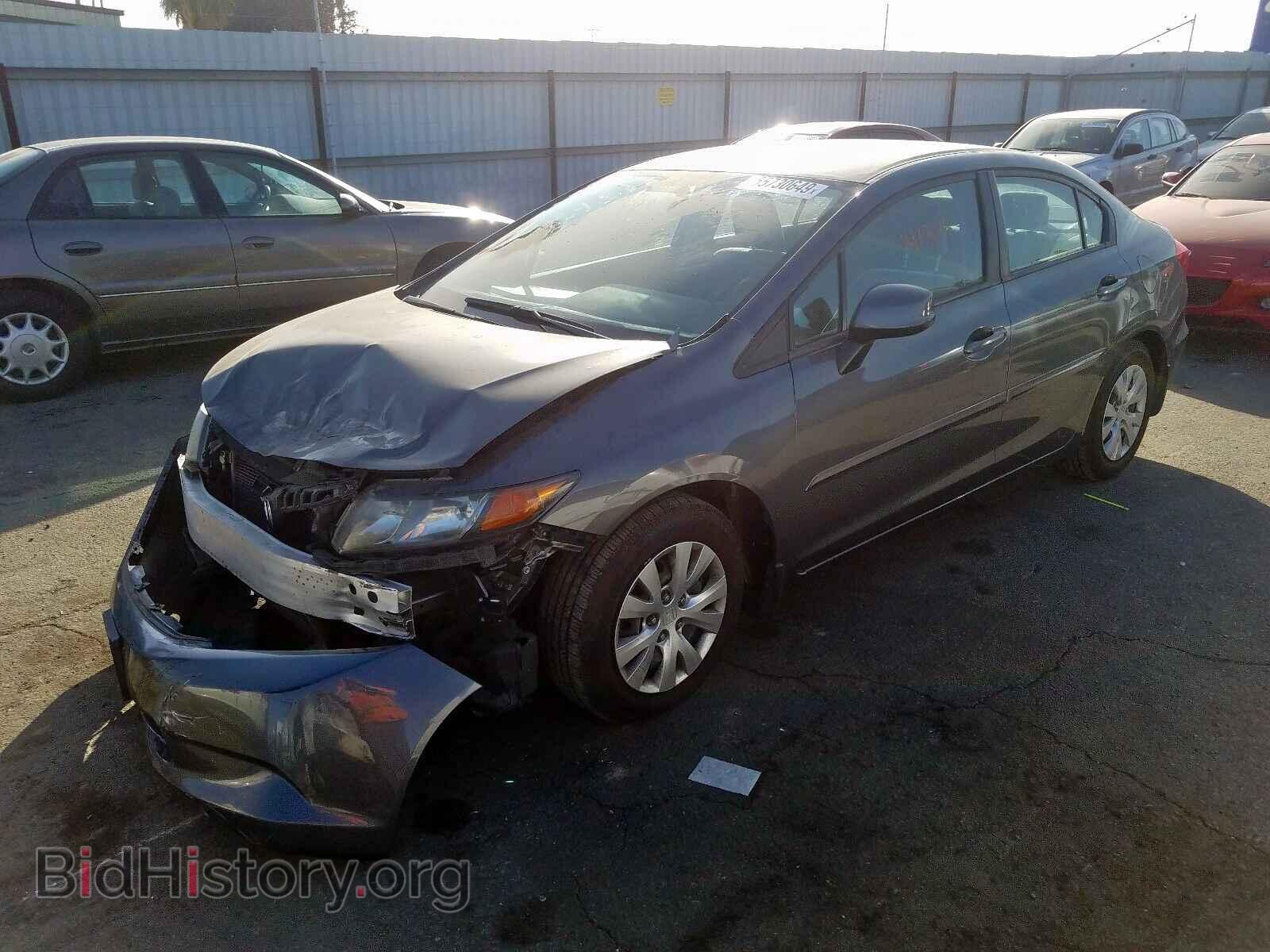 2012 HONDA CIVIC LX - VIN: 19XFB2F56CE371663 - Фото 2