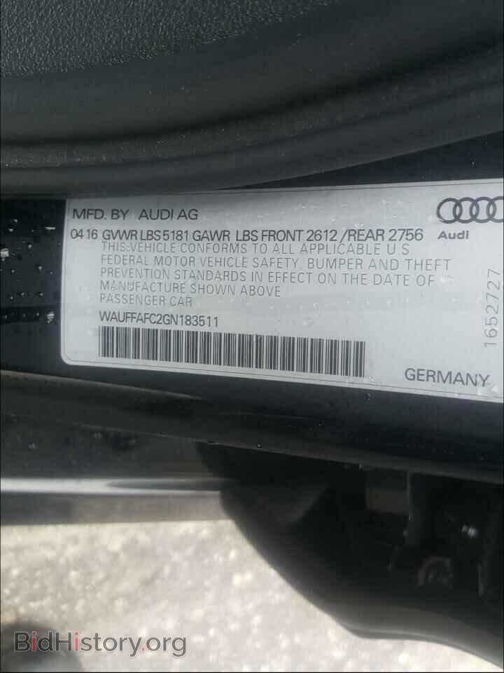 2016 AUDI A6 - VIN: WAUFFAFC2GN183511 - Фото 10