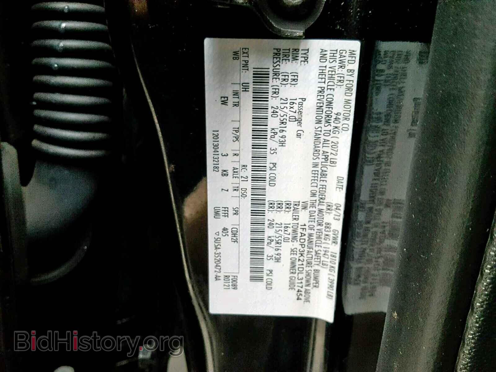 2013 FORD FOCUS - VIN: 1FADP3K21DL317454 - Фото 10
