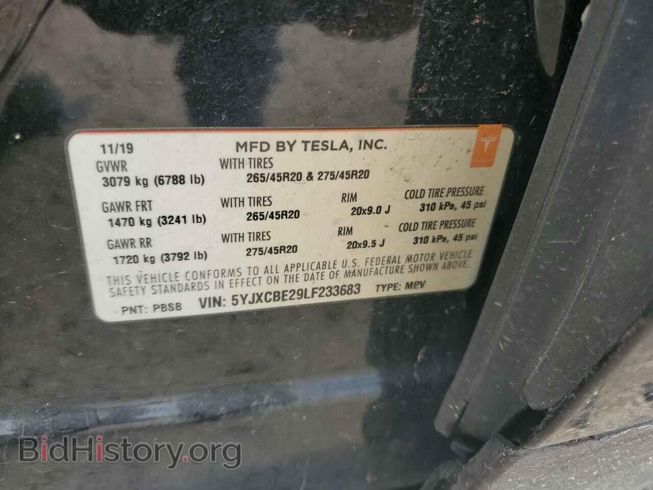 2020 TESLA MODEL X - VIN: 5YJXCBE29LF233683 - Photo 12