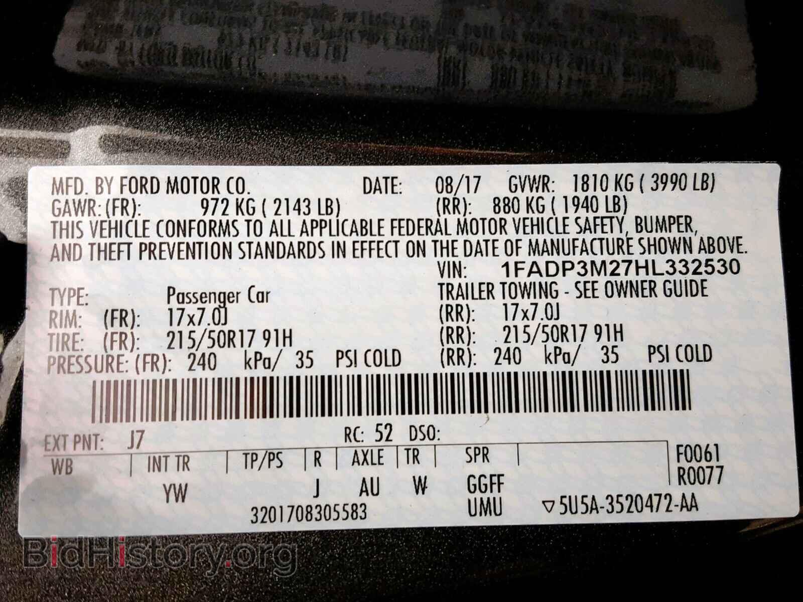 2017 FORD FOCUS - VIN: 1FADP3M27HL332530 - Фото 10