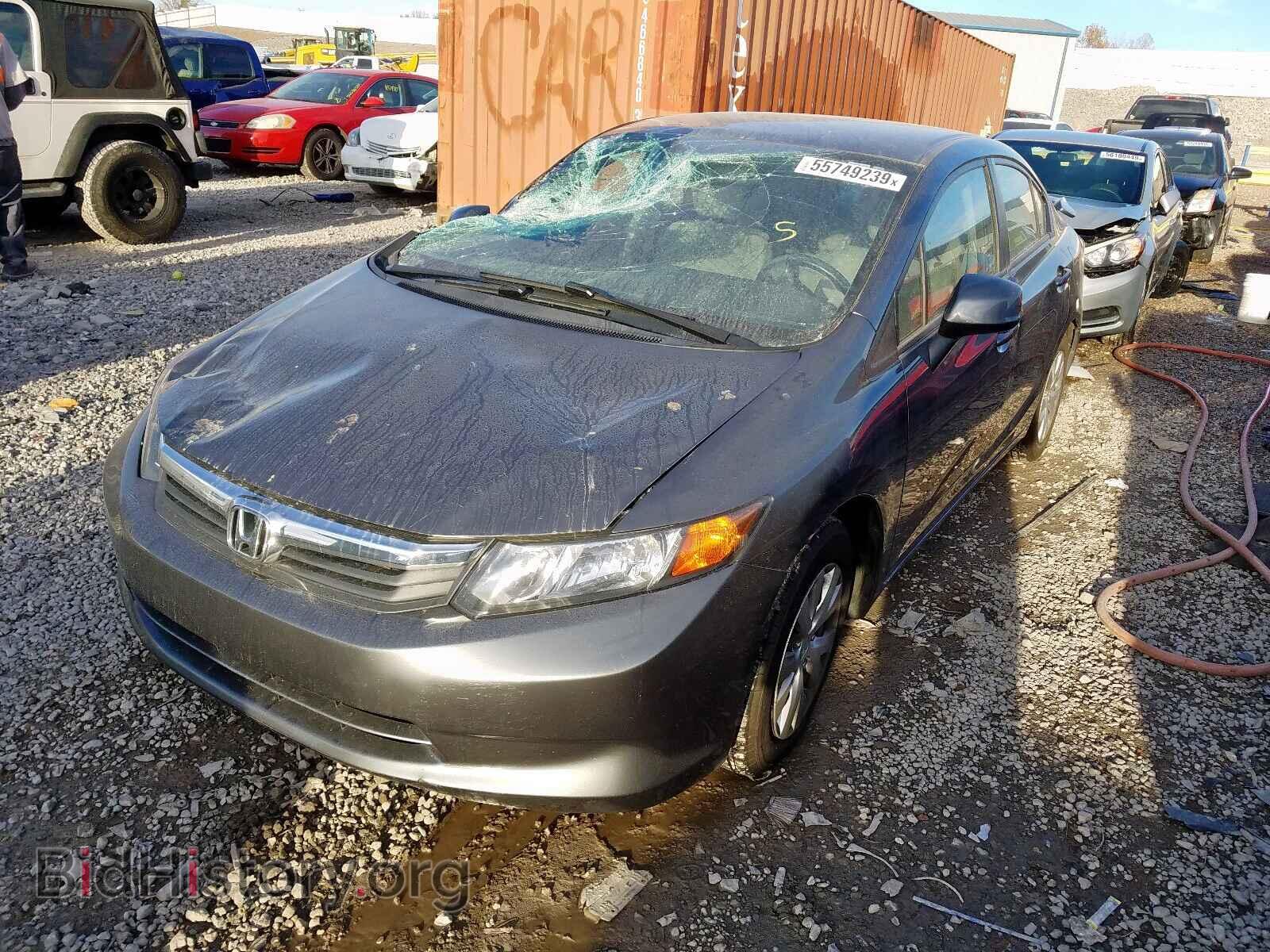2012 HONDA CIVIC LX - VIN: 19XFB2E55CE049596 - Фото 2