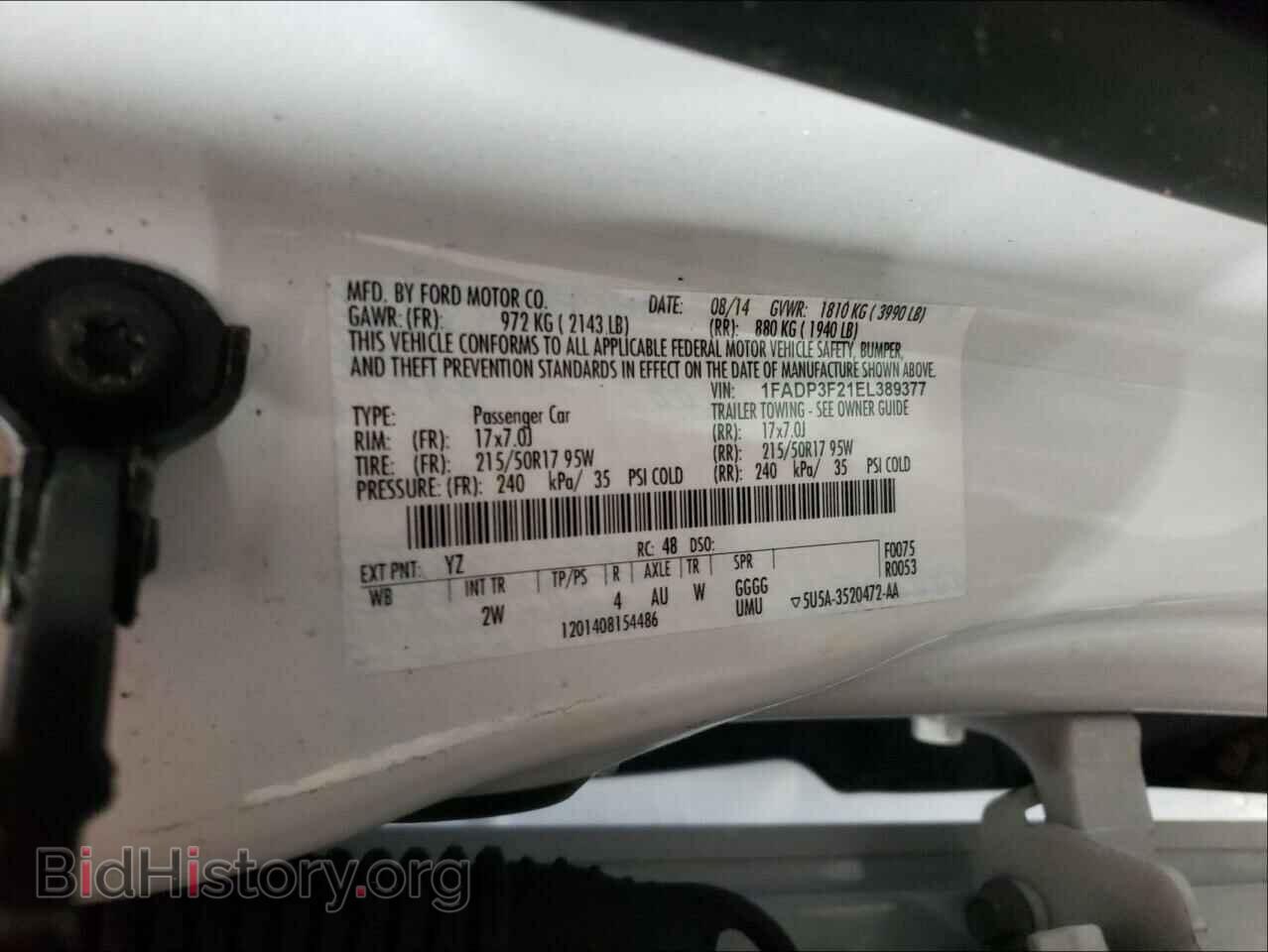 2014 FORD FOCUS - VIN: 1FADP3F21EL389377 - Photo 10