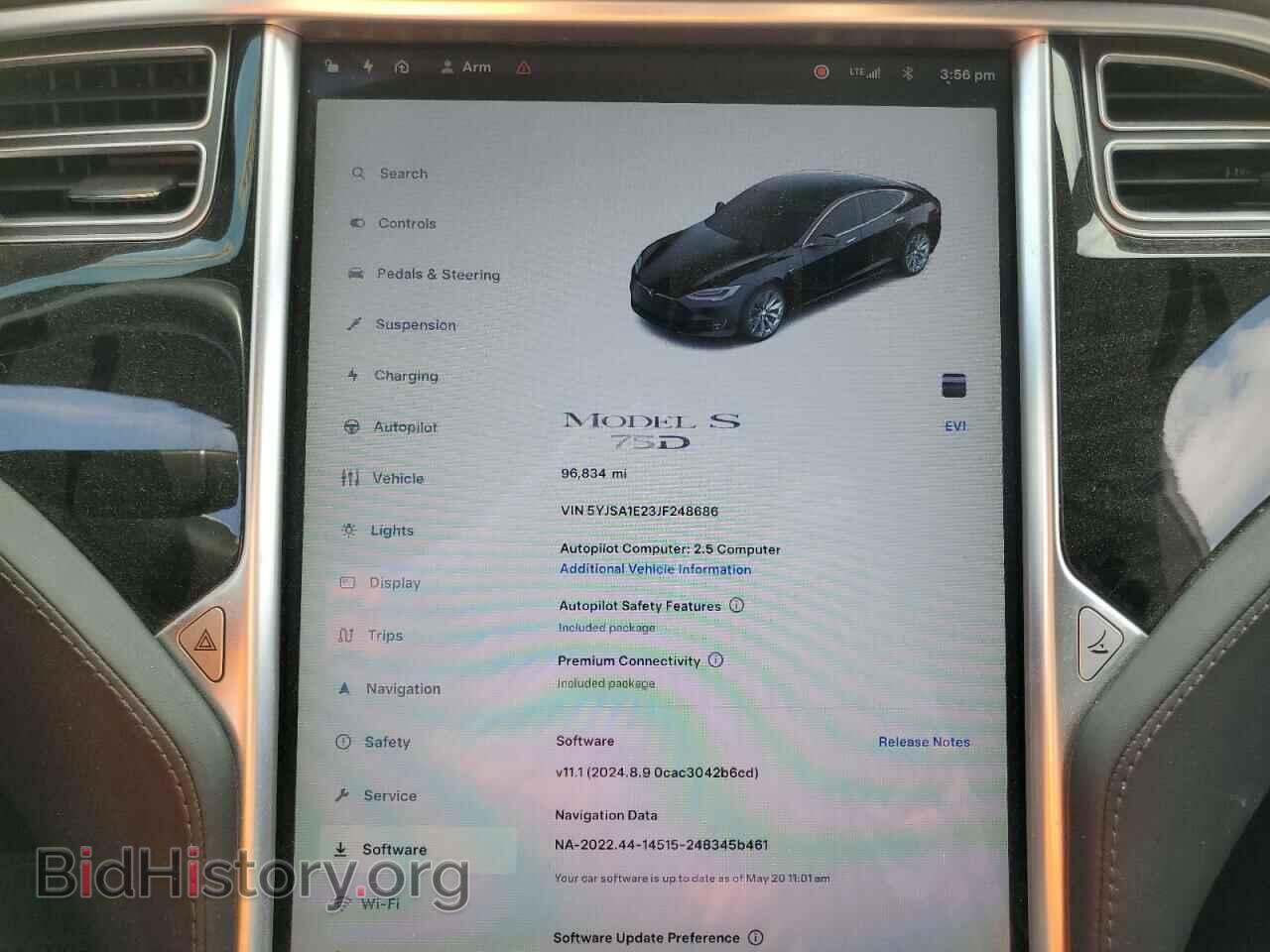 2018 TESLA MODEL S - VIN: 5YJSA1E23JF248686 - Фото 9