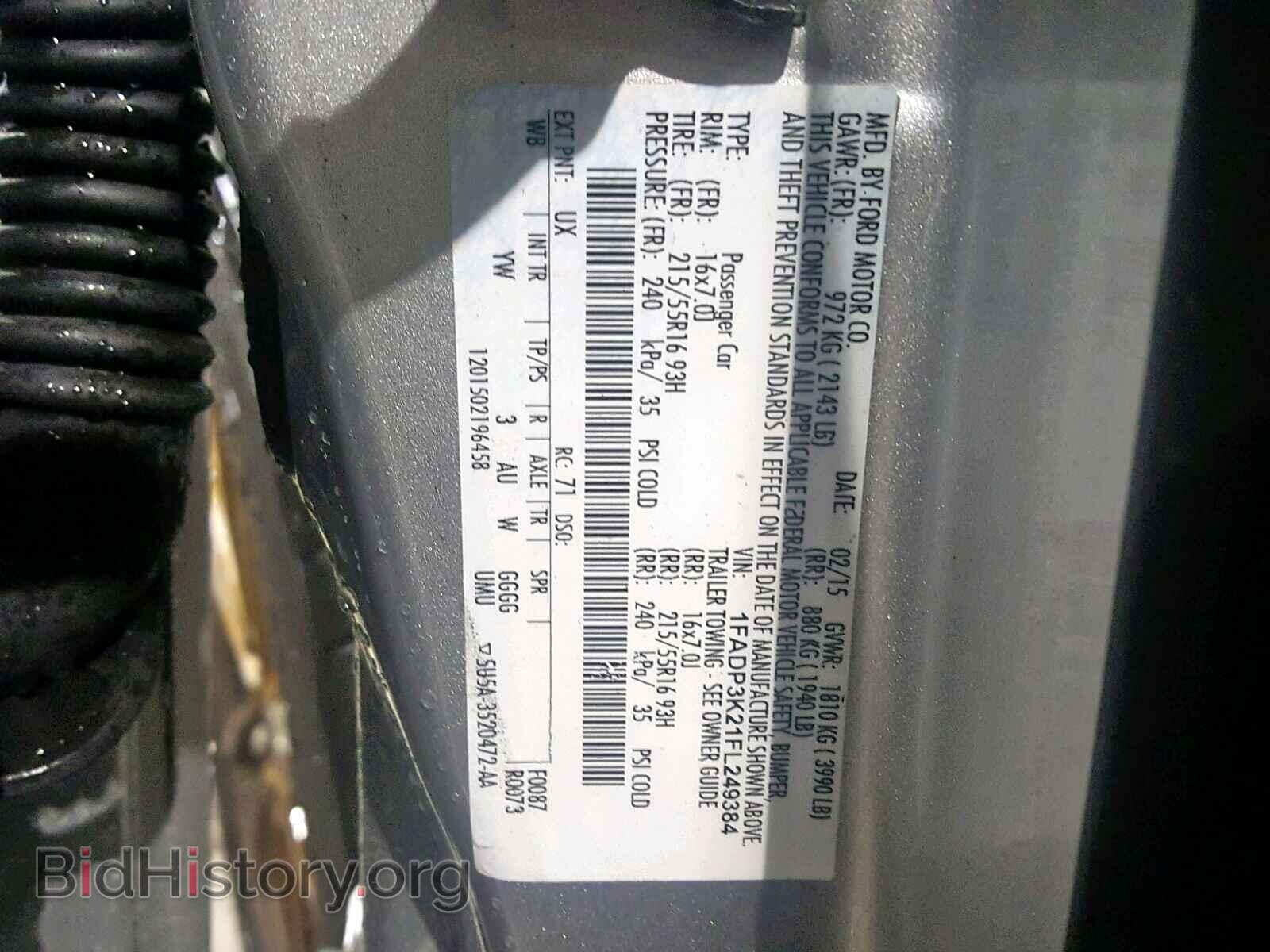 2015 FORD FOCUS - VIN: 1FADP3K21FL249384 - Photo 10