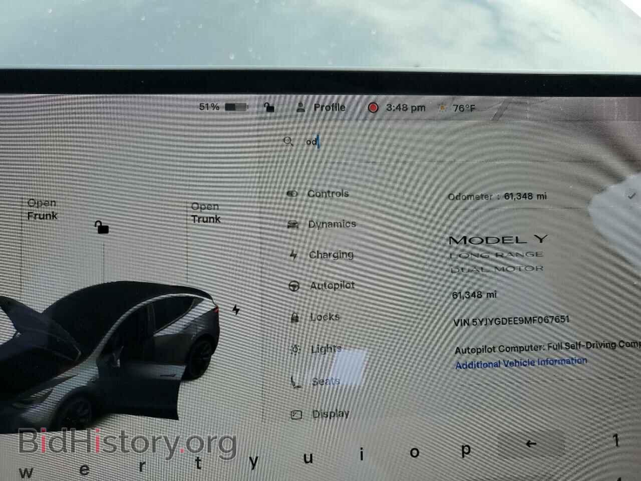 2021 TESLA MODEL Y - VIN: 5YJYGDEE9MF067651 - Photo 9