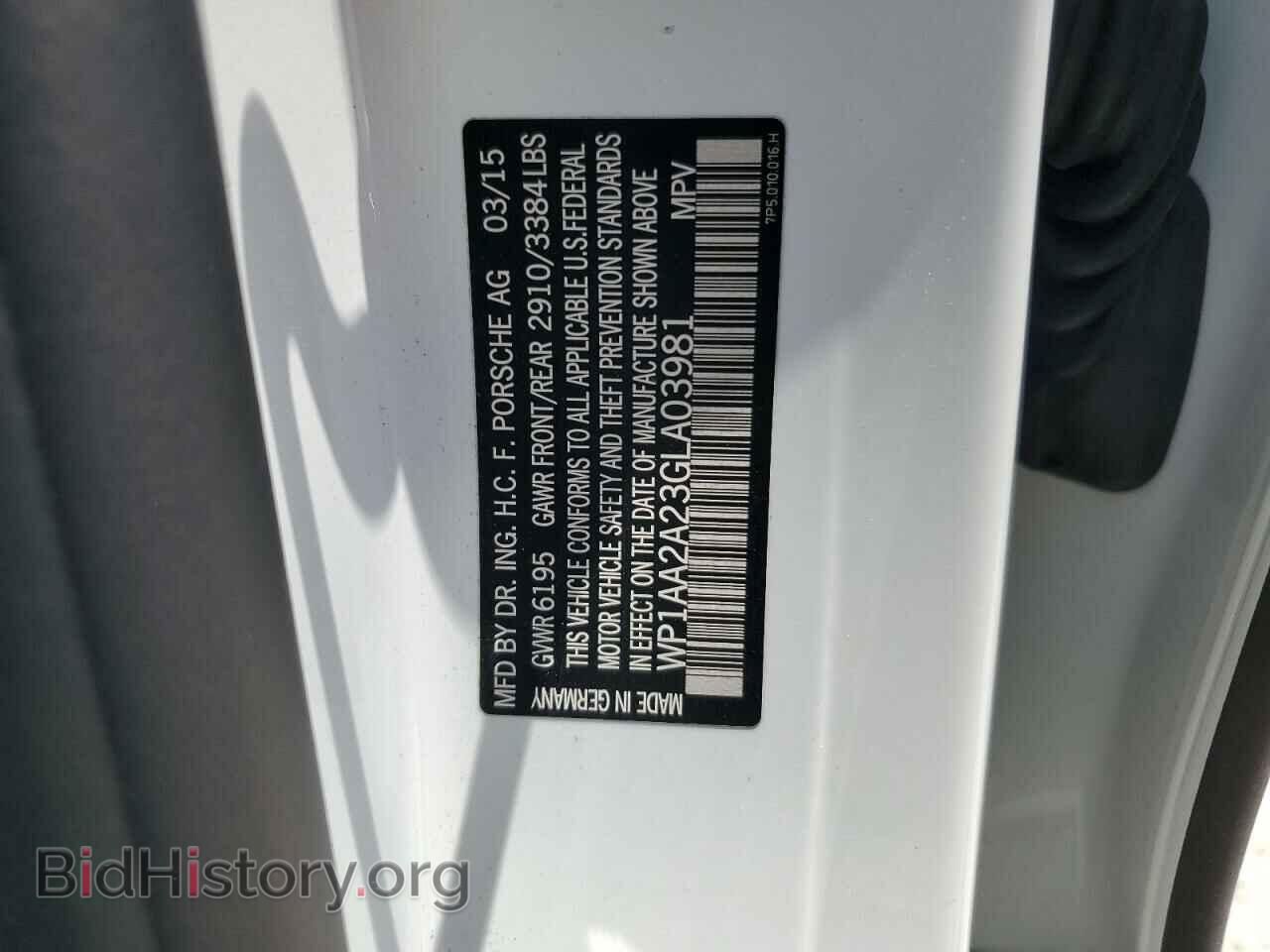 2016 PORSCHE CAYENNE - VIN: WP1AA2A23GLA03981 - Фото 13