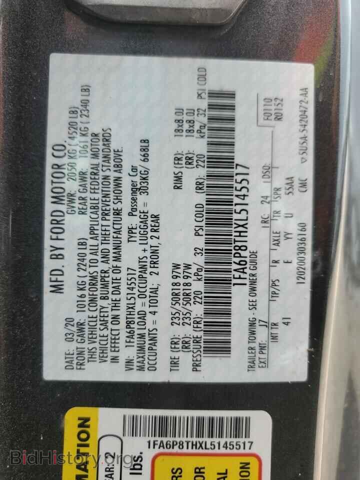 2020 FORD ALL Models - VIN: 1FA6P8THXL5145517 - Фото 13