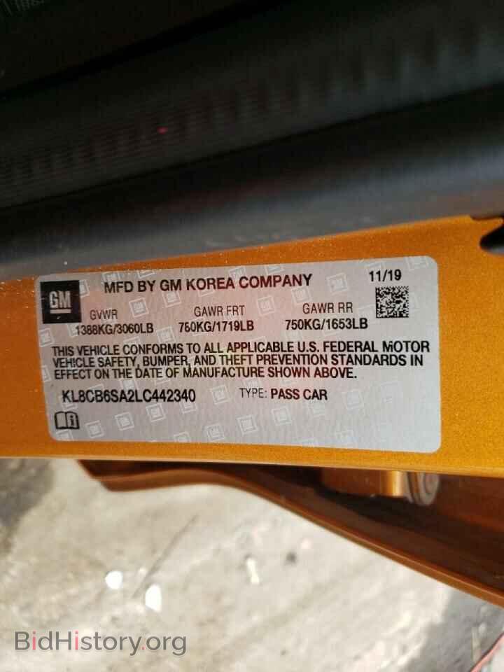 2020 CHEVROLET SPARK - VIN: KL8CB6SA2LC442340 - Фото 10