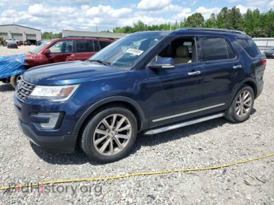 2017 Ford EXPLORER Limited, blue — VIN 1FM5K7F81HGE19351, Copart