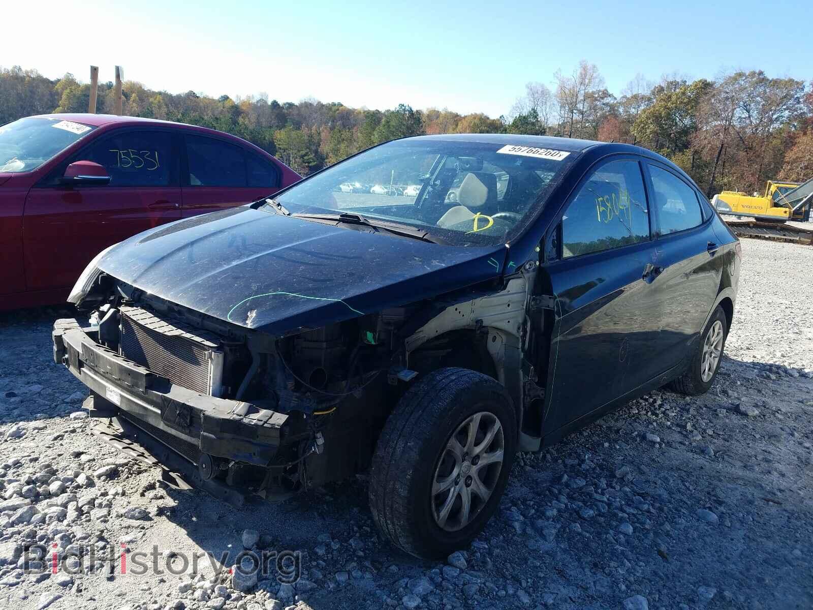 2013 HYUNDAI ACCENT - VIN: KMHCT4AE2DU556407 - Фото 2