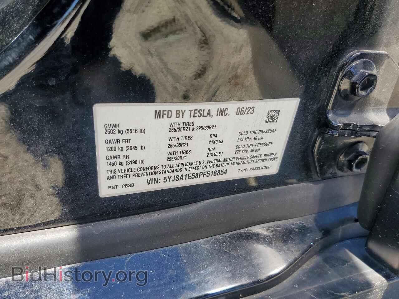 2023 TESLA MODEL S - VIN: 5YJSA1E58PF518854 - Photo 12