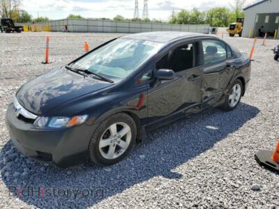 2010 Honda CIVIC LX-S, black — VIN 19XFA1F69AE018806, Copart
