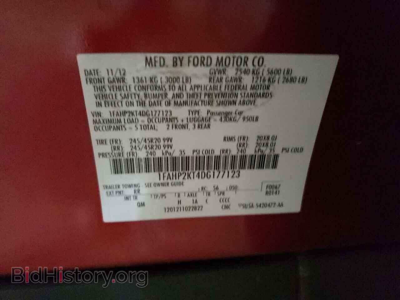 2013 FORD TAURUS - VIN: 1FAHP2KT4DG177123 - Photo 10