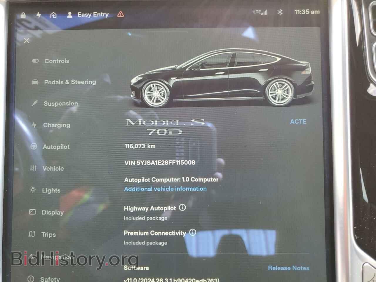 2015 TESLA MODEL S - VIN: 5YJSA1E28FF115008 - Фото 9