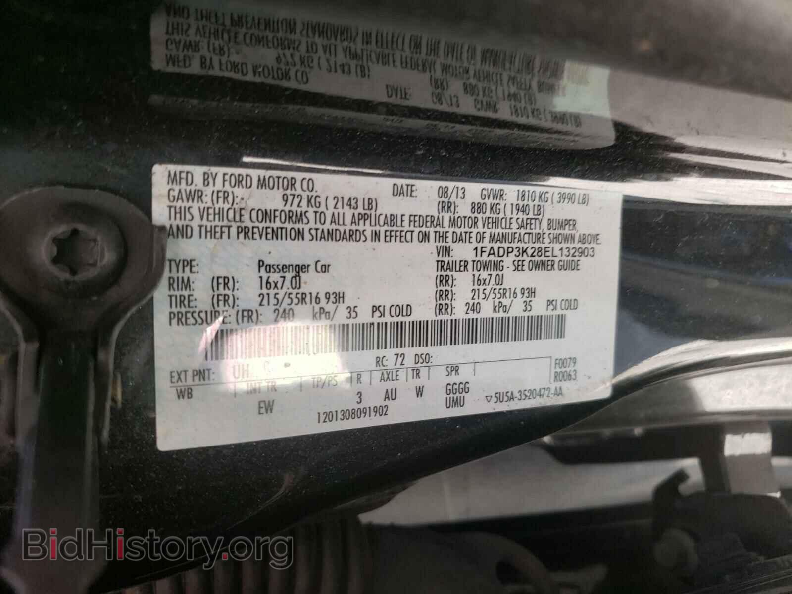 2014 FORD FOCUS - VIN: 1FADP3K28EL132903 - Photo 10