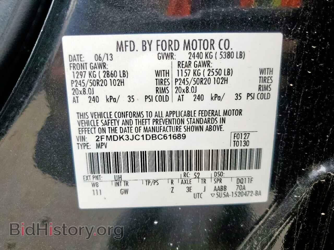 2013 FORD EDGE - VIN: 2FMDK3JC1DBC61689 - Photo 13