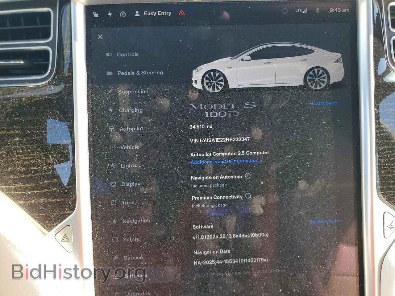 2017 TESLA MODEL S - VIN: 5YJSA1E22HF222347 - Фото 9