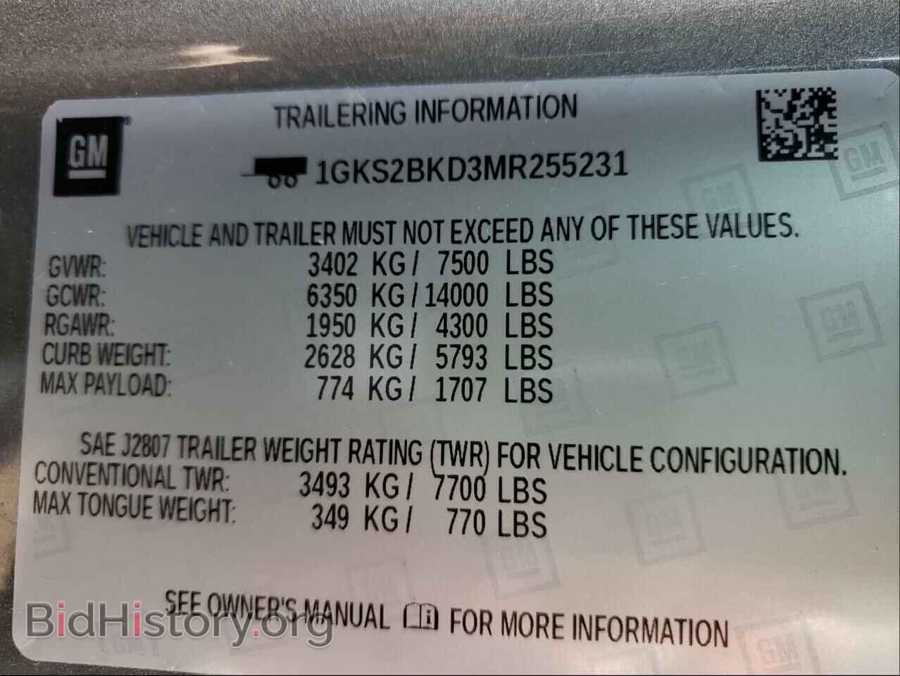 2021 GMC YUKON - VIN: 1GKS2BKD3MR255231 - Фото 10