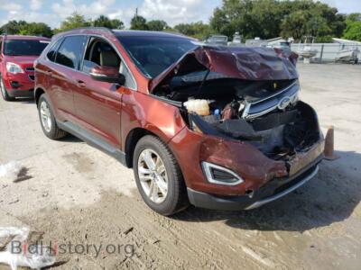 2015 Ford EDGE Edge SEL, red — VIN 2FMTK3J81FBB37545, Copart