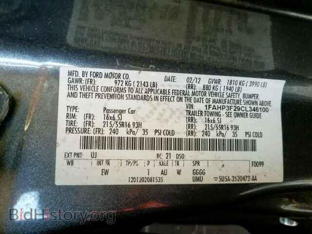 2012 FORD FOCUS SE - VIN: 1FAHP3F29CL346100 - Фото 10