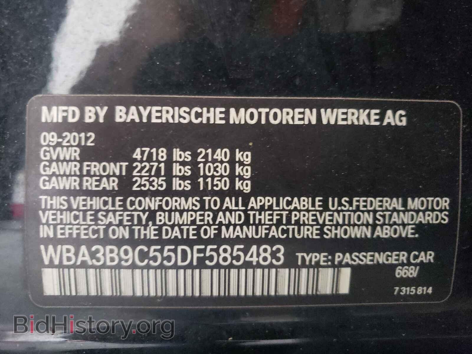 2013 BMW 3 SERIES - VIN: WBA3B9C55DF585483 - Photo 10
