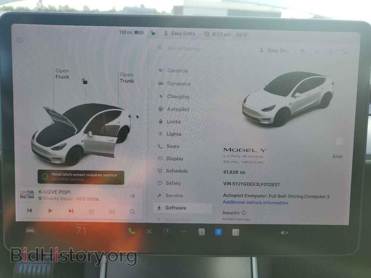 2020 TESLA MODEL Y - VIN: 5YJYGDEE3LF012837 - Фото 9