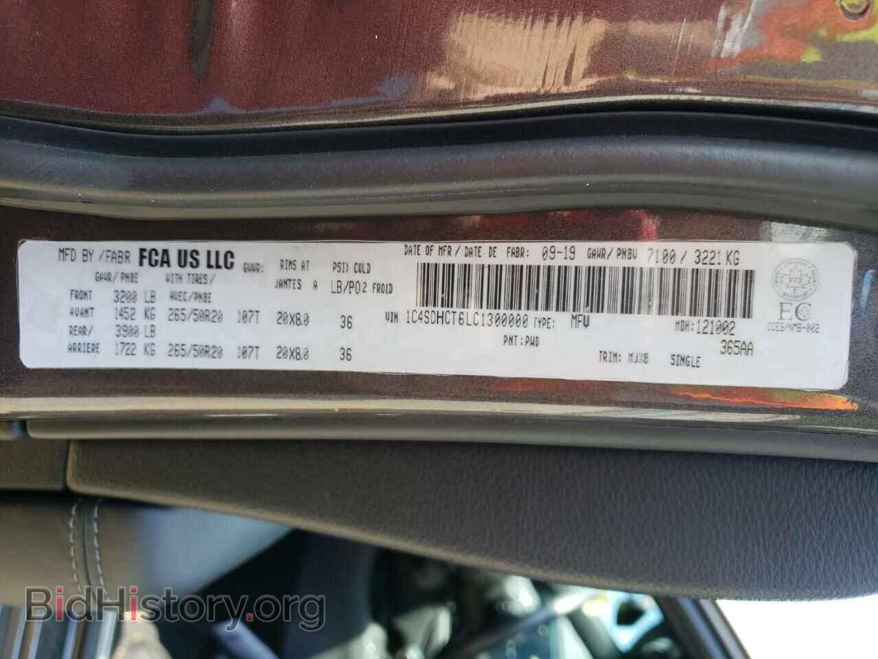 2020 DODGE DURANGO - VIN: 1C4SDHCT5LC130019 - Фото 10