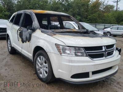 2015 Dodge JOURNEY SE, белый — VIN 3C4PDCAB6FT538024, Copart