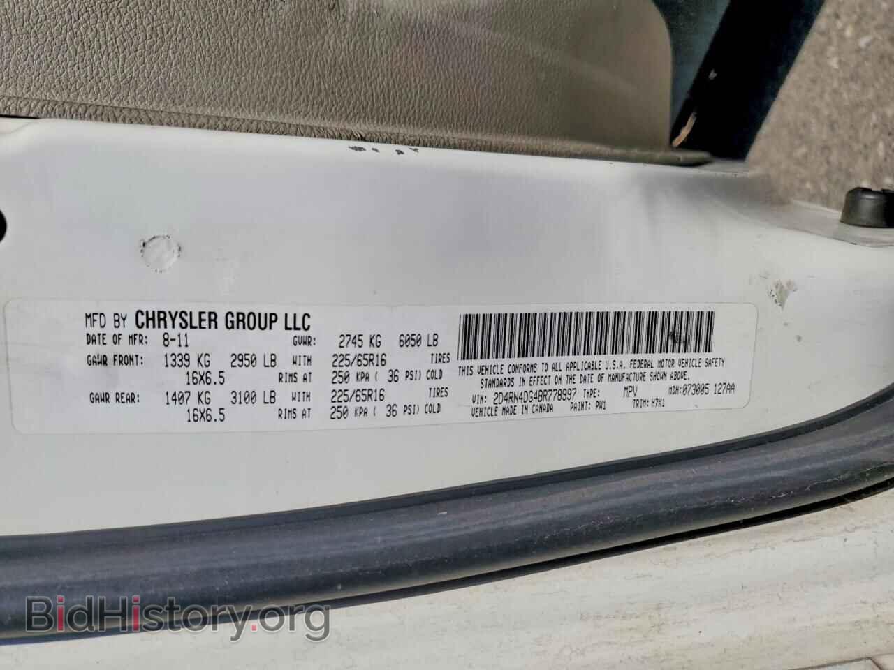 2011 DODGE CARAVAN - VIN: 2D4RN4DG4BR778997 - Photo 13